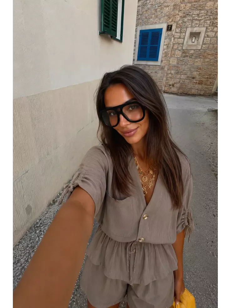 Conjunto Tamy taupe