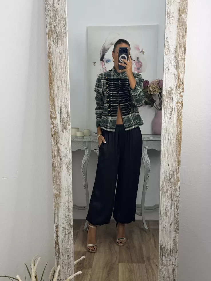 Pantalón Jimena satinado bombacho negro