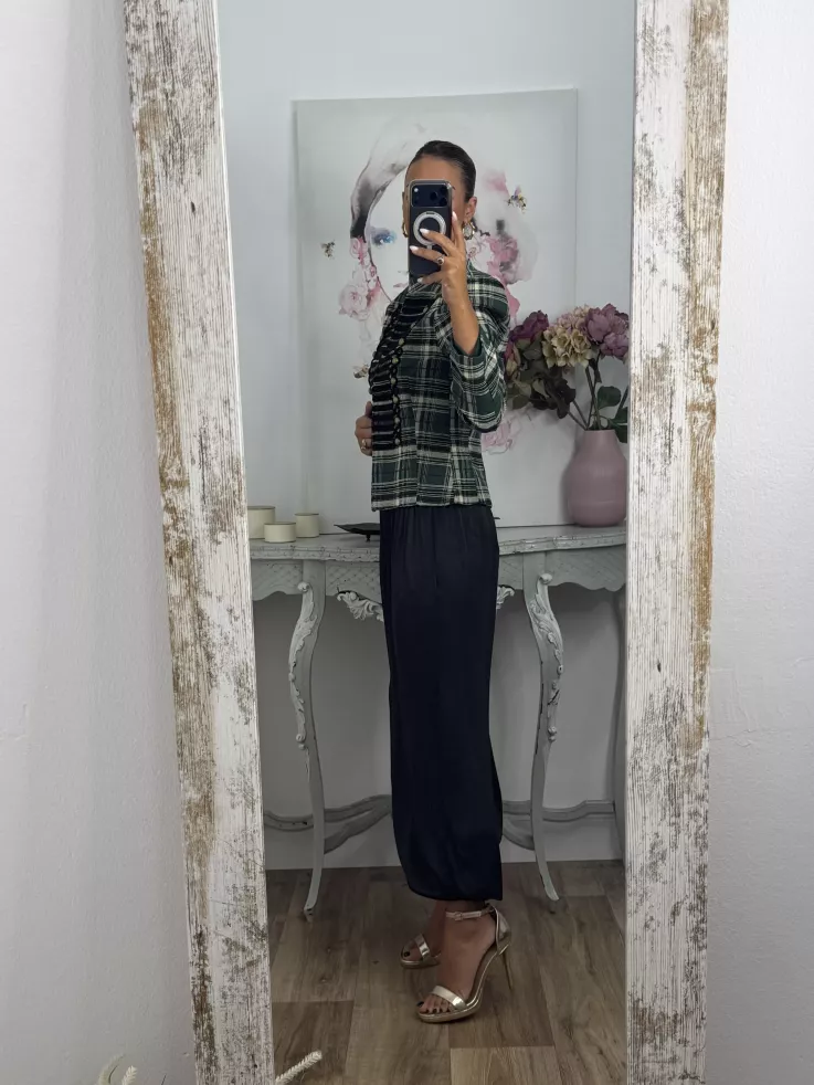 Pantalón Jimena satinado bombacho negro