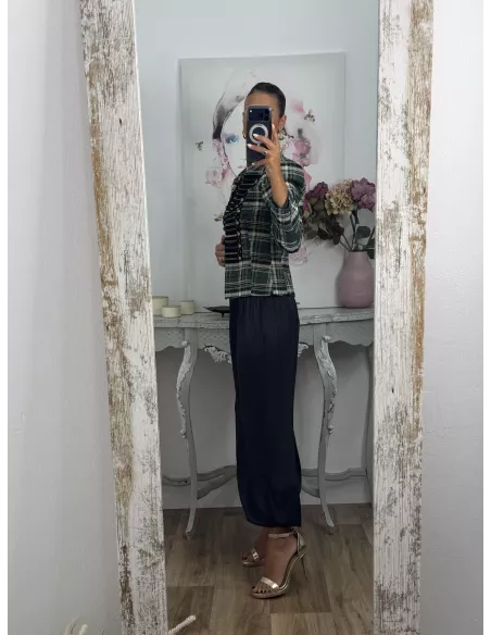 Pantalón Jimena satinado bombacho negro