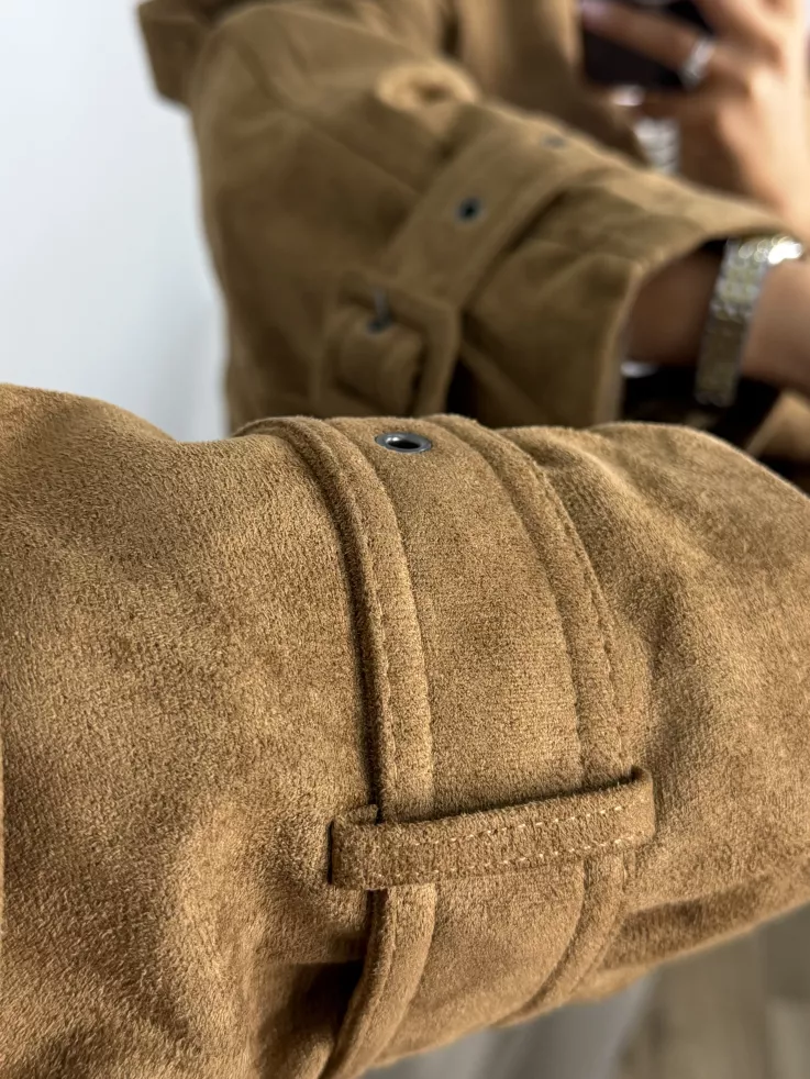 Chaqueta Nueva York antelina camel