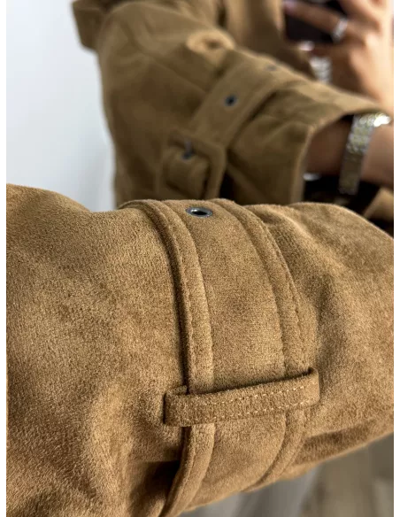 Chaqueta Nueva York antelina camel