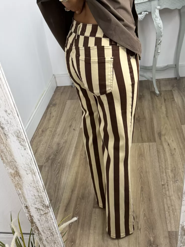 Jeans raya vainilla y choco