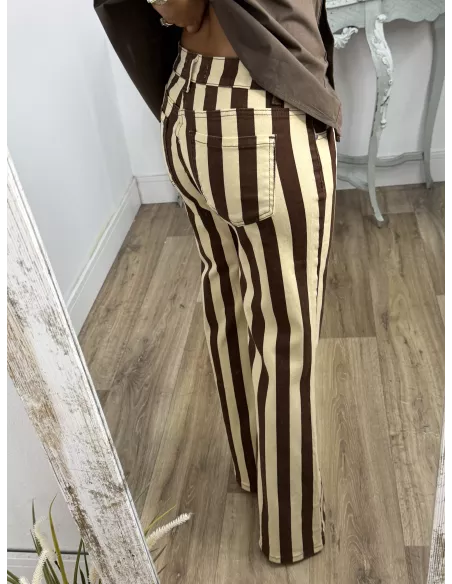 Jeans raya vainilla y choco