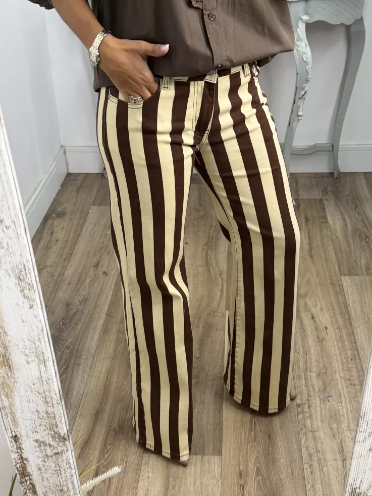 Jeans raya vainilla y choco