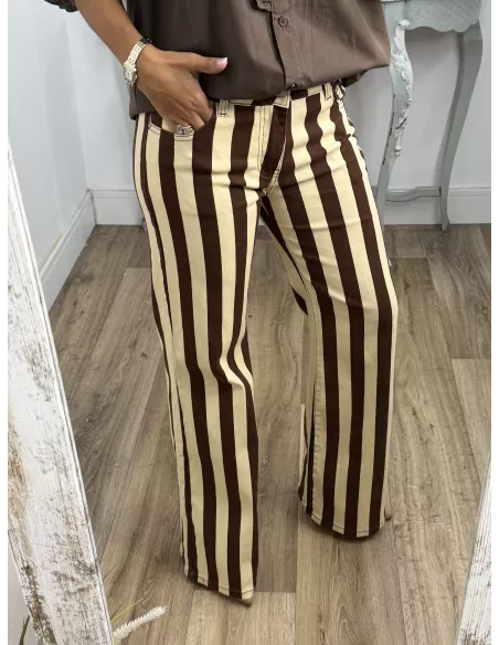 Jeans raya vainilla y choco