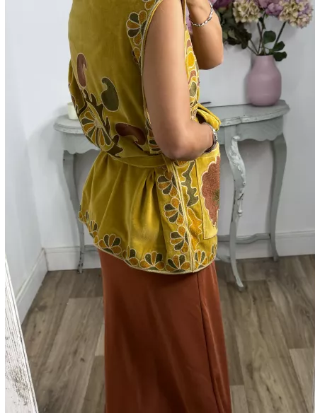 Chaleco Nepal mostaza