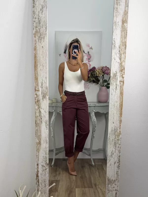 Jeans P409 berenjena