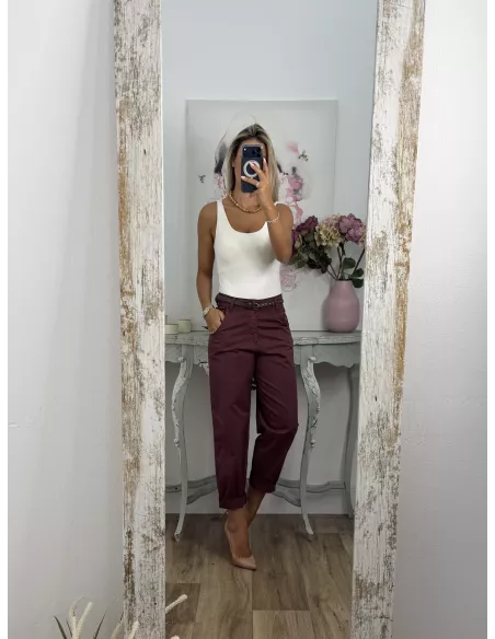 Jeans P409 berenjena