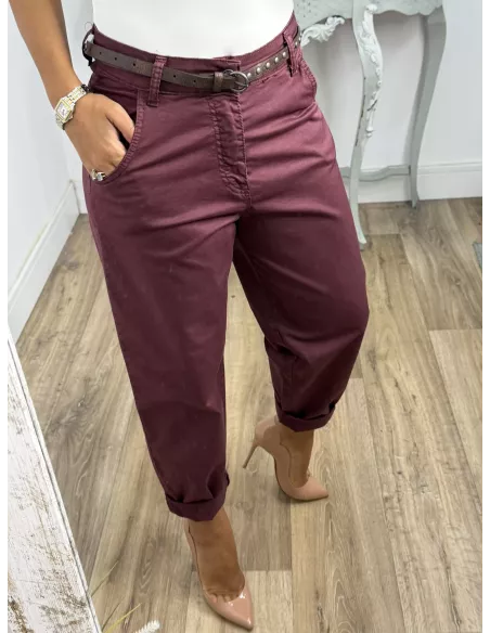 Jeans P409 berenjena