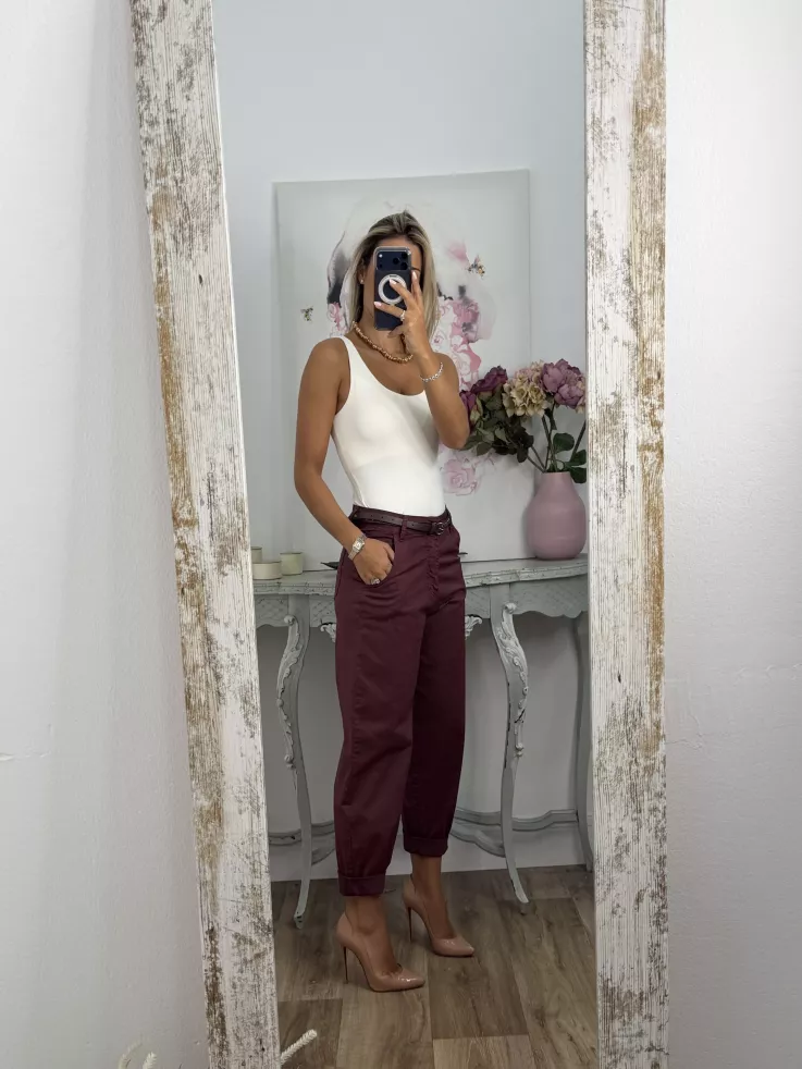 Jeans P409 berenjena