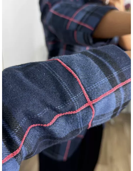 Chaqueta azul cuadros