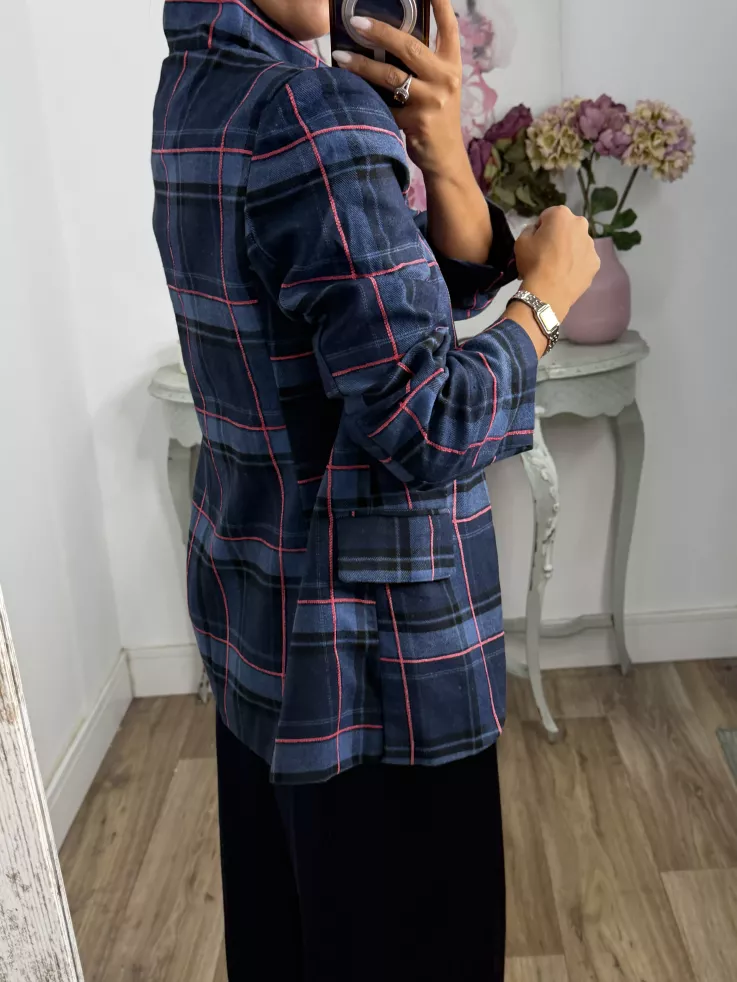 Chaqueta azul cuadros