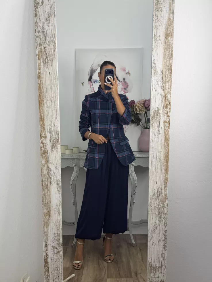 Chaqueta azul cuadros