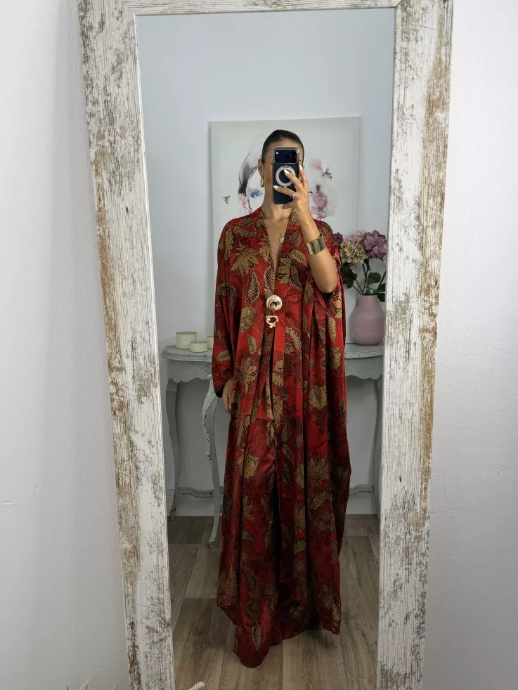 Conjunto Adara estampado rojo