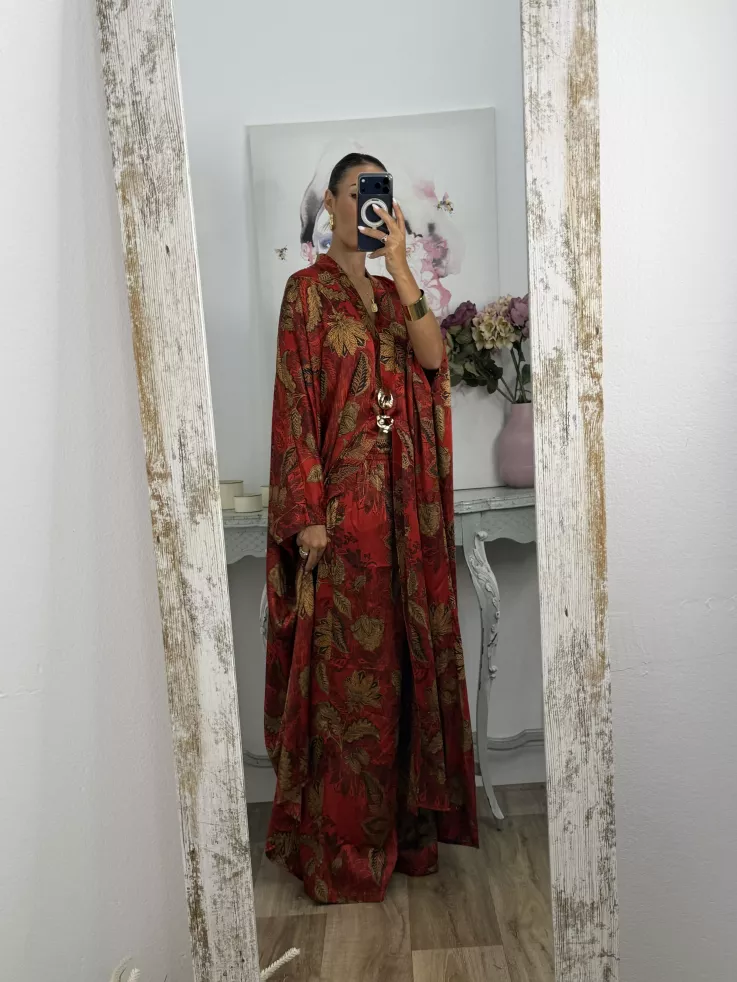 Conjunto Adara estampado rojo