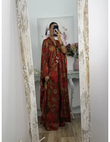 Conjunto Adara estampado rojo