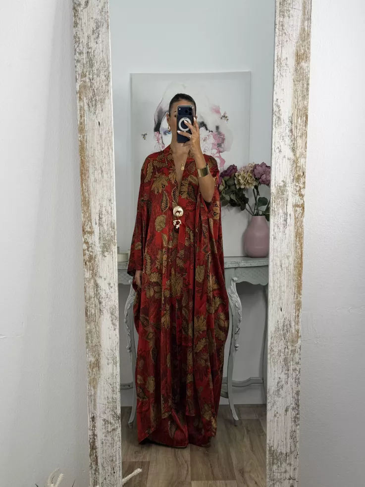Conjunto Adara estampado rojo