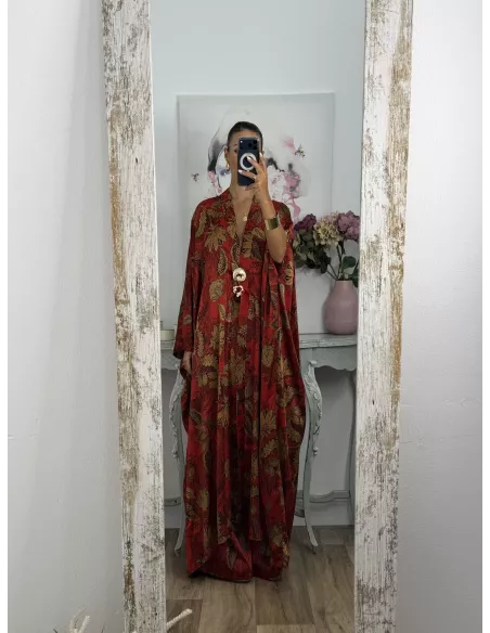 Conjunto Adara estampado rojo