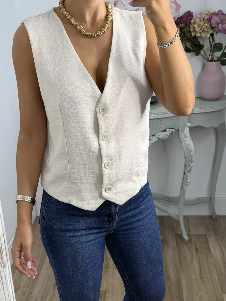Chaleco Molina beige