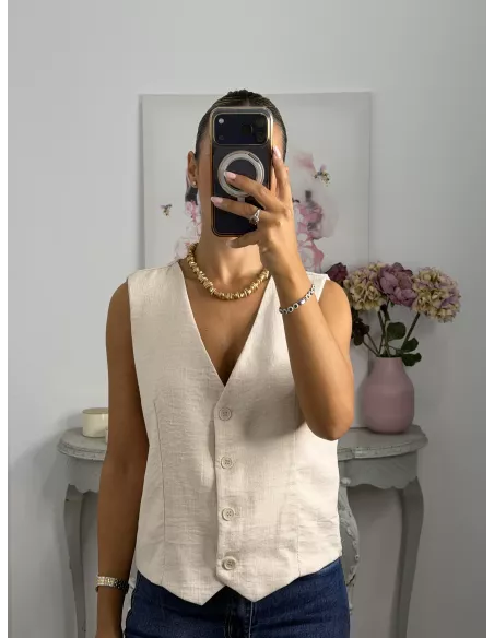 Chaleco Molina beige