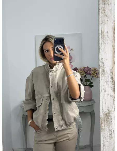 Bomber vaquera piedra