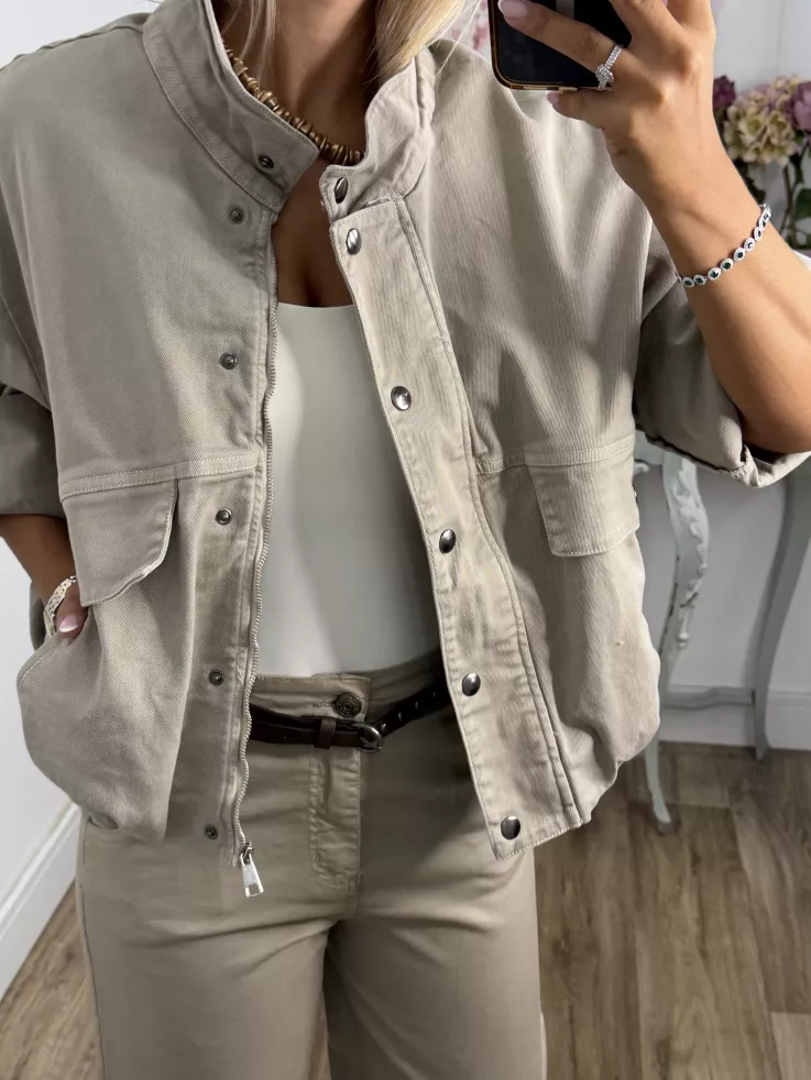 Bomber vaquera piedra