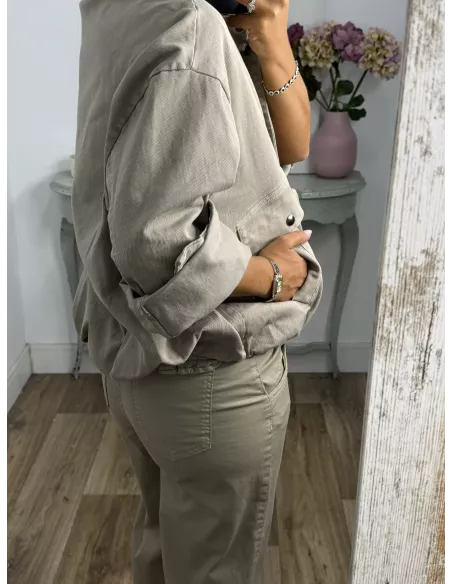Bomber vaquera piedra