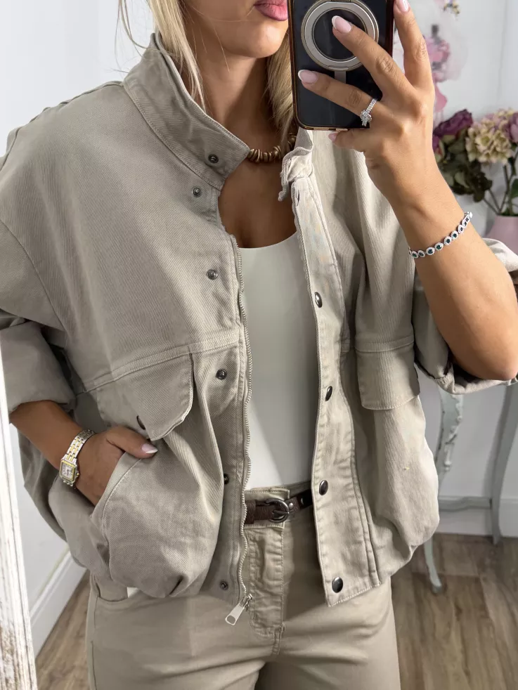 Bomber vaquera piedra