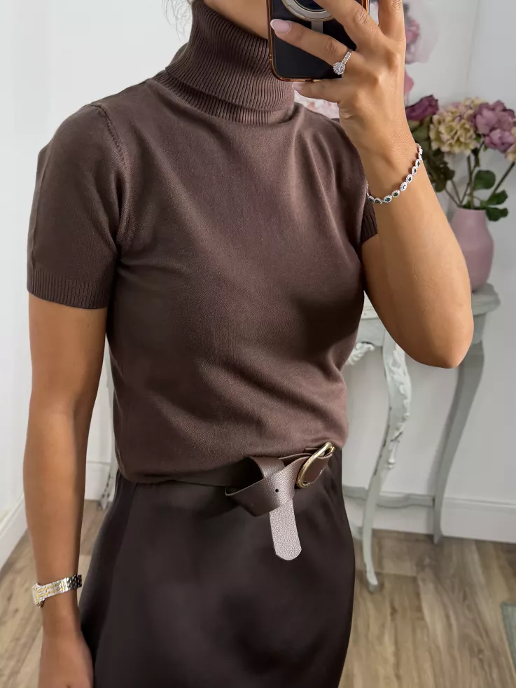 Jersey choco cuello alto manga corta