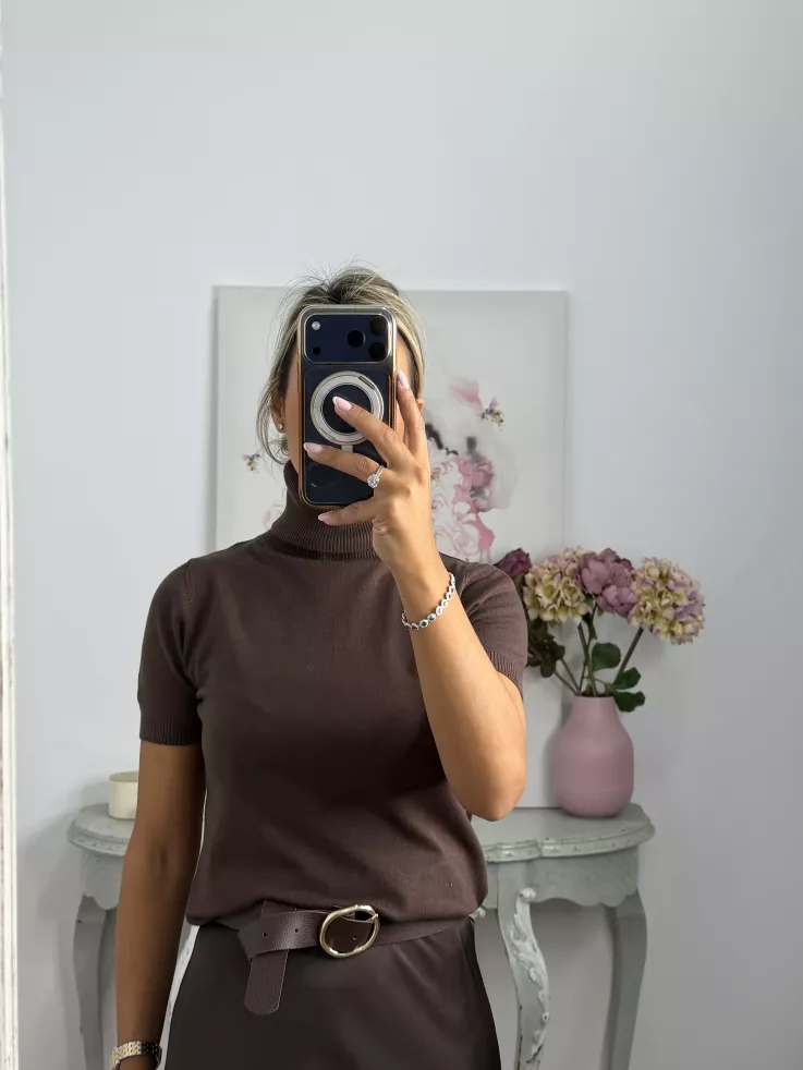 Jersey choco cuello alto manga corta