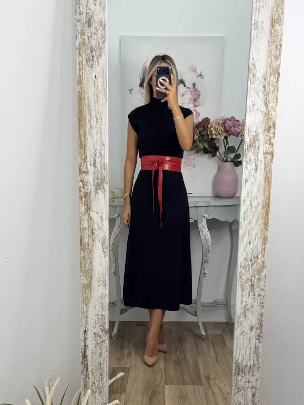 Vestido Catalina de punto negro
