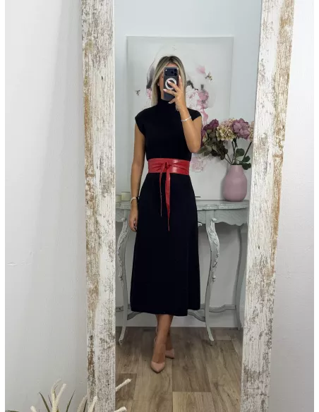 Vestido Catalina de punto negro