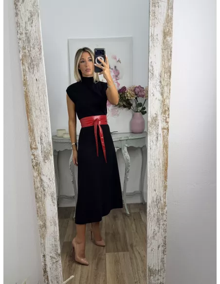 Vestido Catalina de punto negro