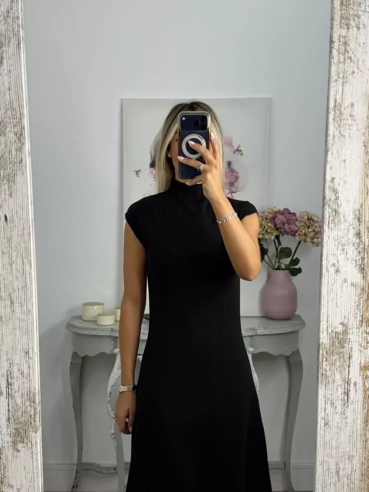 Vestido Catalina de punto negro
