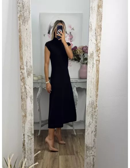 Vestido Catalina de punto negro