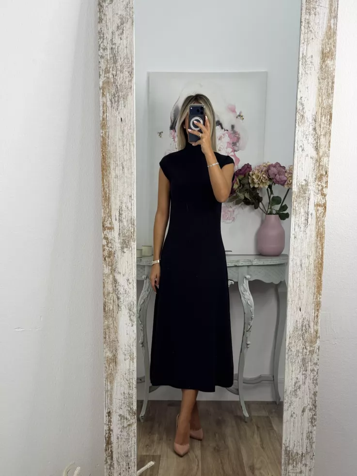 Vestido Catalina de punto negro