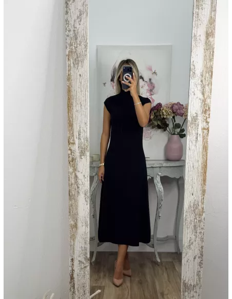 Vestido Catalina de punto negro