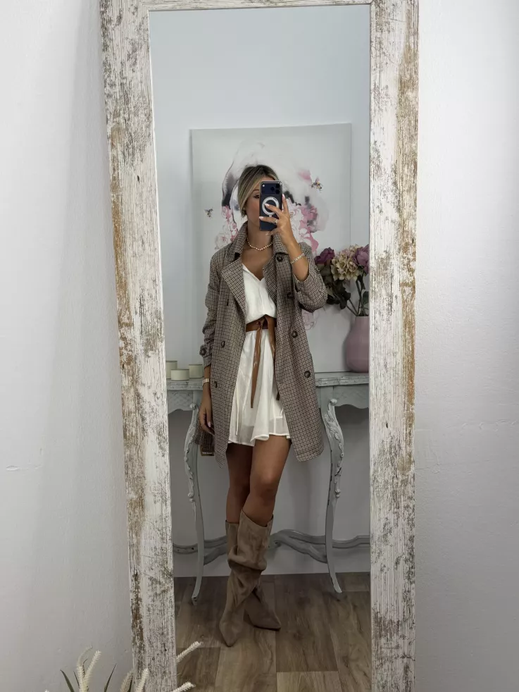 Gabardina de cuadros