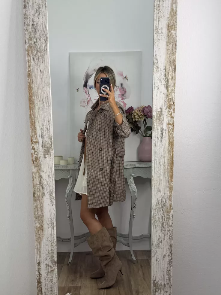 Gabardina de cuadros