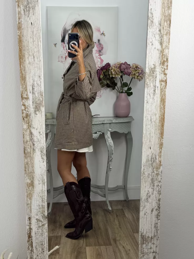 Gabardina de cuadros