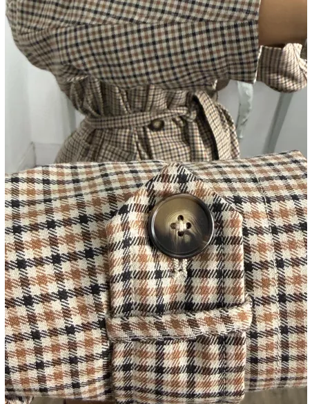 Gabardina de cuadros