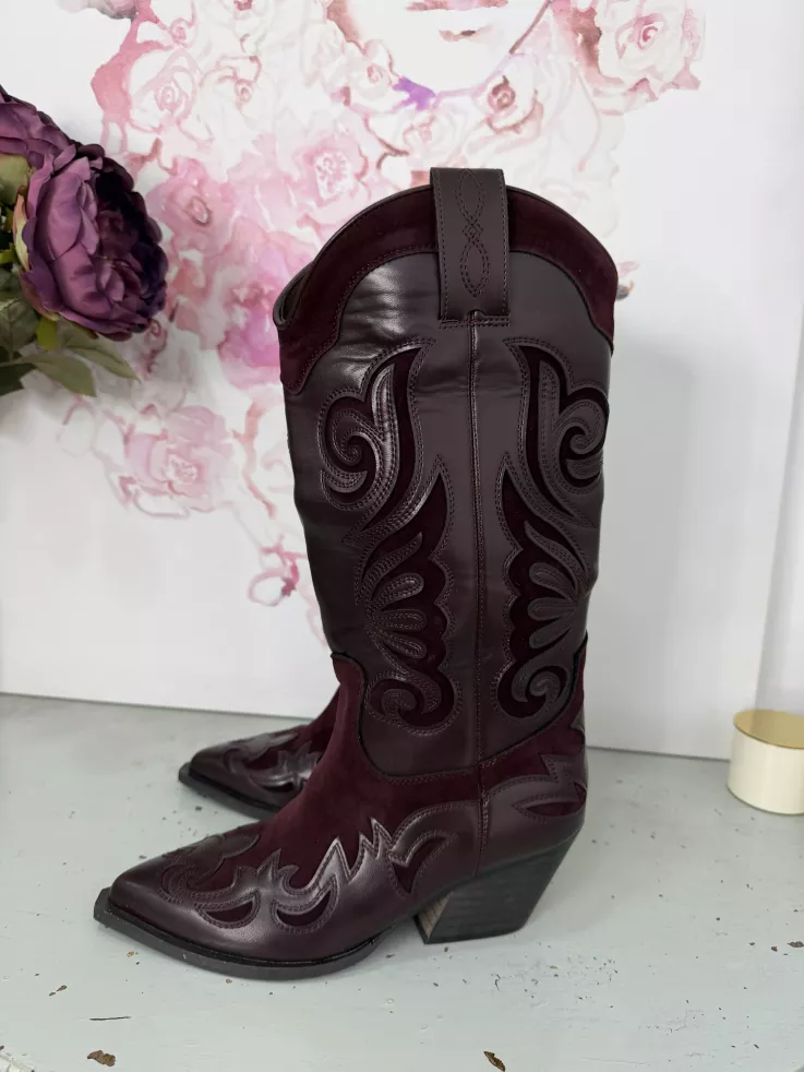 Botas Cowboy Burdeos