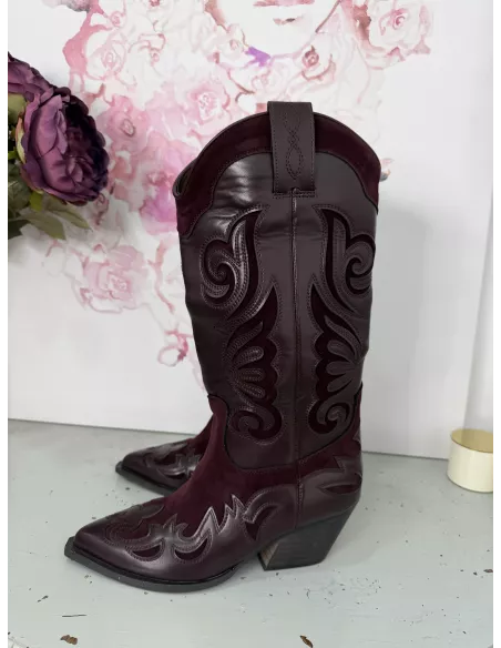Botas Cowboy Burdeos