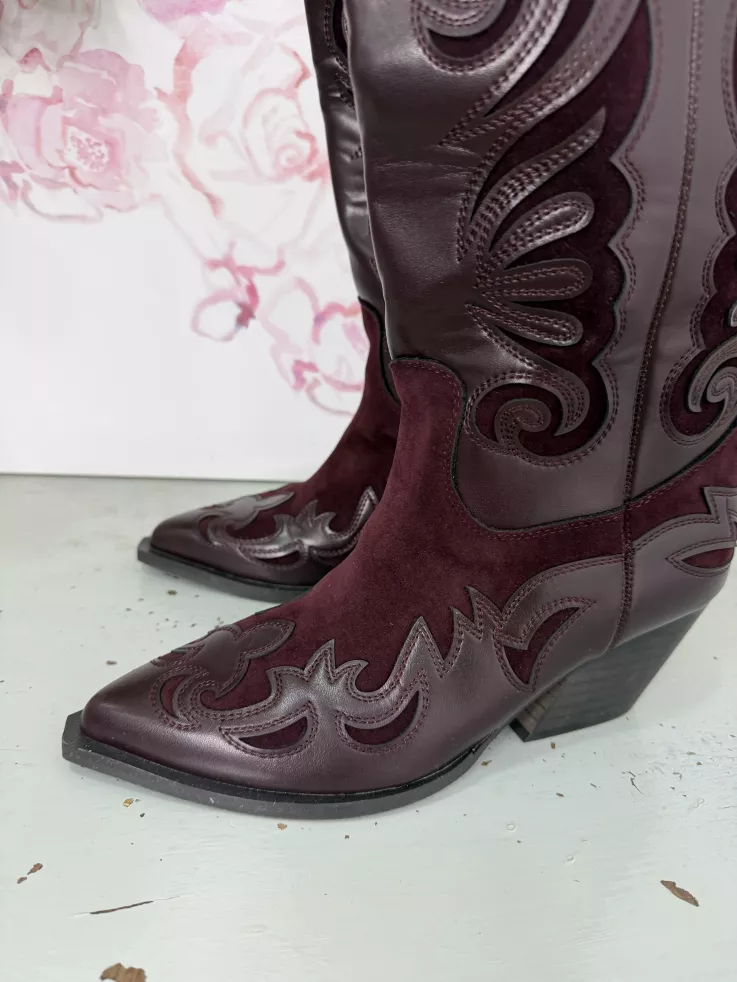 Botas Cowboy Burdeos