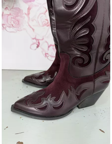 Botas Cowboy Burdeos