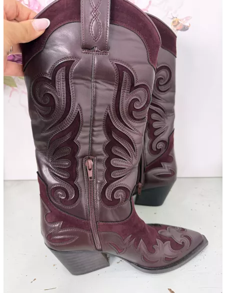 Botas Cowboy Burdeos