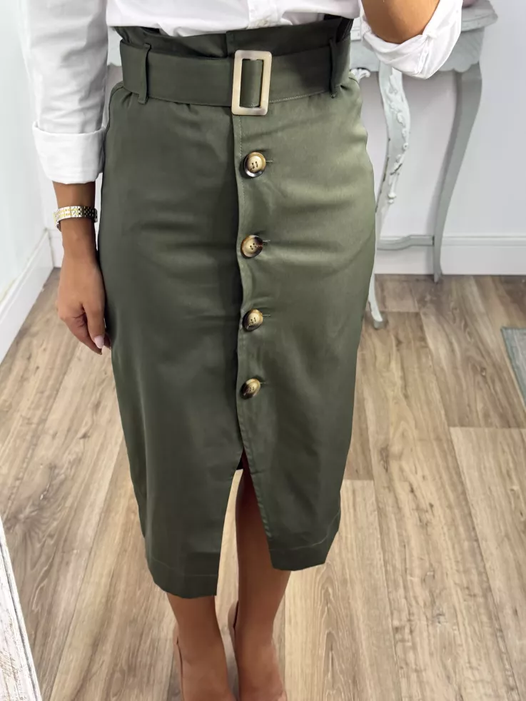 Falda ejecutive verde