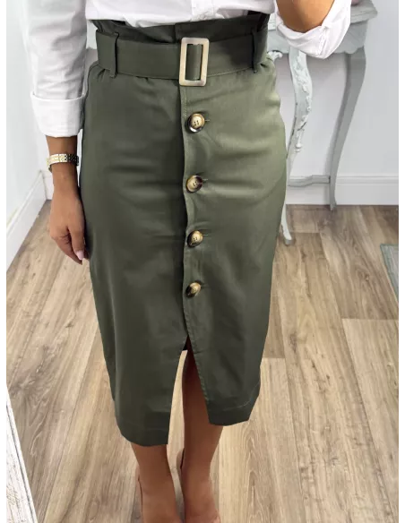 Falda ejecutive verde