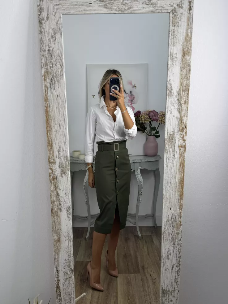 Falda ejecutive verde